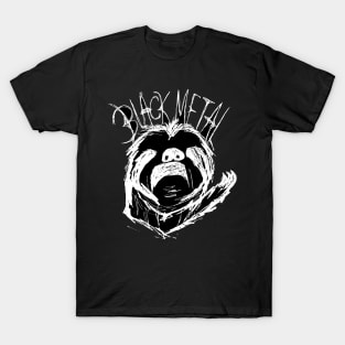 Dark and Gritty Black Metal Sloth Meme T-Shirt